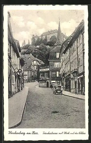 AK Blankenburg a. Harz, Tränkestrasse mit Blck auf das Schloss