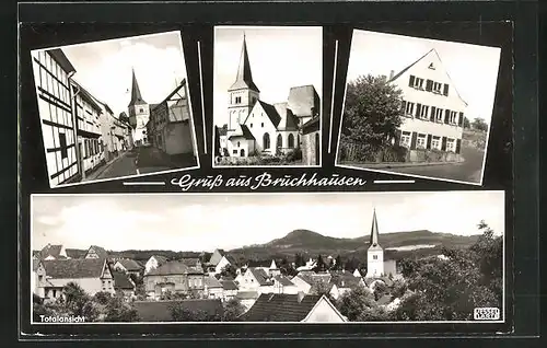 AK Bruchhausen, Panorama, Kirche, Strassenpartie