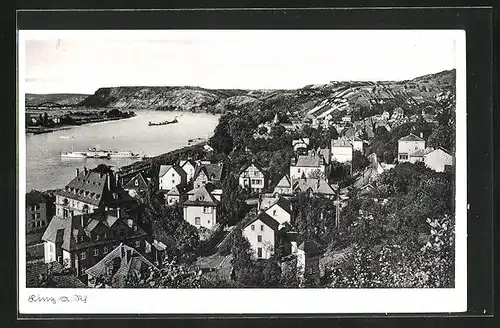 AK Linz a. Rhein, Ortsansicht mit Flusspartie