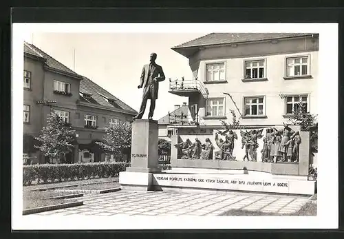 AK Göding / Hodonin, Pomník I. preisdenta Osvoboditele Dr. T. G. Masaryka