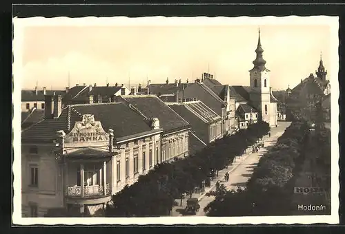 AK Göding / Hodonin, Trída, Kostel, Radníce