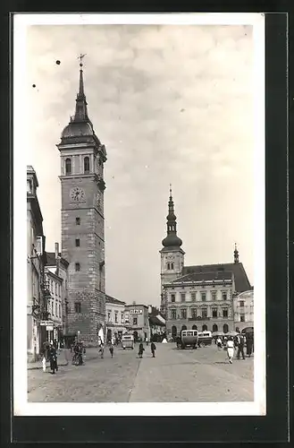 AK Wischau / Vyskov, Námestí, Kostel, Zubní Technik