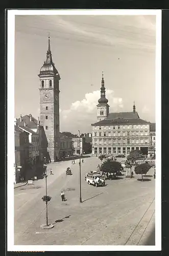 AK Wischau / Vyskov, Námestí, Kostel, Radnice