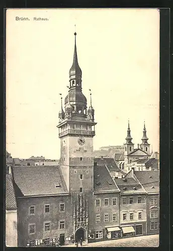 AK Brünn / Brno, Rathaus aus erhöhter Persektive