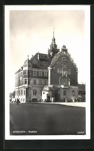 AK Göding / Hodonin, radnice a radnicní námestí