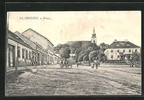 AK Klobouky, Kirche am Marktplatz