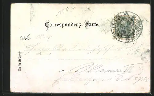 Lithographie Znaim, Teilansicht, Klosterbruck, Thaya Viaduct