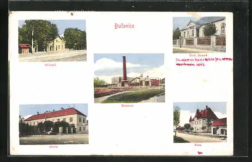 AK Bucovice, Nadrazi, Skola, Fara