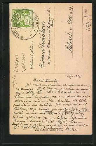 AK Frain a. d. Thaya, Blick über Flusspartie