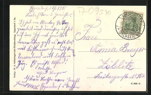 AK Eppendorf i. Sa., Teilansicht mit Strassenpartie