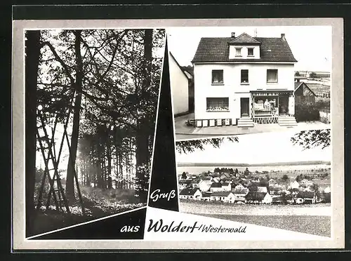 AK Woldert /Westerwald, Kaufhaus Lempken, Panorama