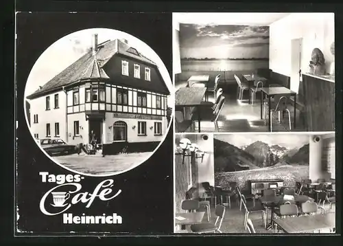 AK Niederoderwitz, Tages-Cafe Heinrich, Weberstrasse 2