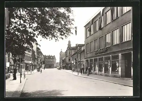AK Finsterwalde, Strassenpartie der Thälmannstrasse