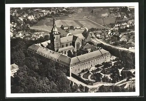 AK Siegburg, Fliegeraufnahme der Benediktinerabtei Michaelsberg