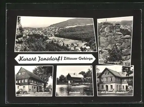 AK Jonsdorf, HO-Gasthaus Gondelfahrt und Lindengarten