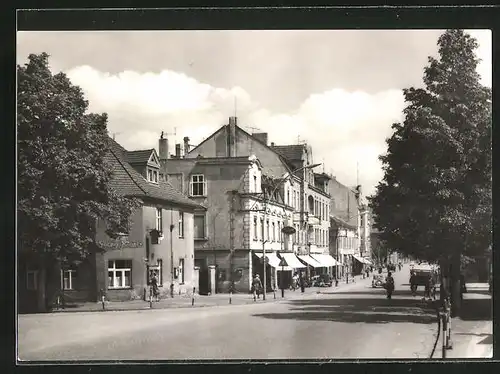 AK Weisswasser /Oberlausitz, Strassenpartie der Muskauer Strasse