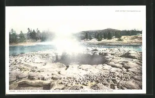 AK Yellowstone National Park, Crater of Great Fountain Geyser, Lower Geyser Basin