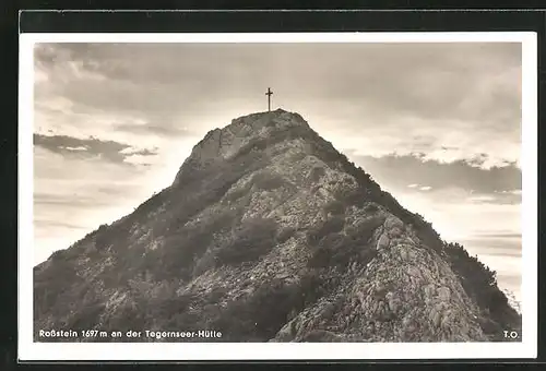 AK Gipfelkreuz auf dem Rossstein an der Tegernseer-Hütte