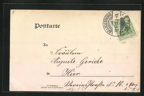 Foto-AK Passepartout, Älterer Mann mit Schnauzer und Hut