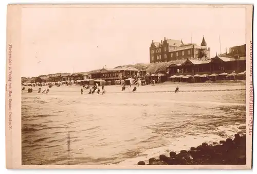 Fotografie Max Braune, Dresden, Ansicht Westerland / Sylt, Nordseebad mit Strandhäusern & Hotel