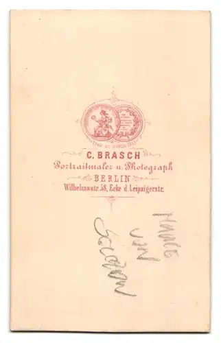 Fotografie C. Brasch, Berlin, Wilhelmstr. 58, Martha Maria Klementine von Selchow (1842-1917)