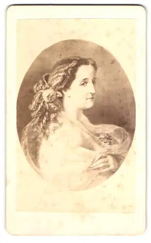 Fotografie Portrait Eugenie de Montijo, Gattin von Napoleon III.