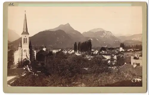 Fotografie Ferd. Finsterlin, München, Ansicht Reichenhall, Kirche vom Gradierhaus gesehen