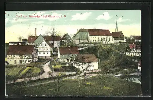 AK Wernsdorf bei Glauchau i. S., Ortspartie