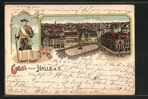 Lithographie Halle a. S., Totalansicht
