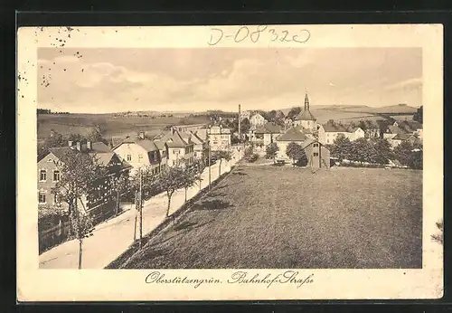 AK Oberstützengrün, Blick auf die Bahnhof-Strasse