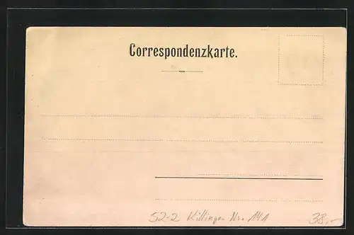 Künstler-AK Killinger Nr. 141: Die Geisslerspitzen, Berg-Darwinismus, Berg mit Gesicht / Berggesichter