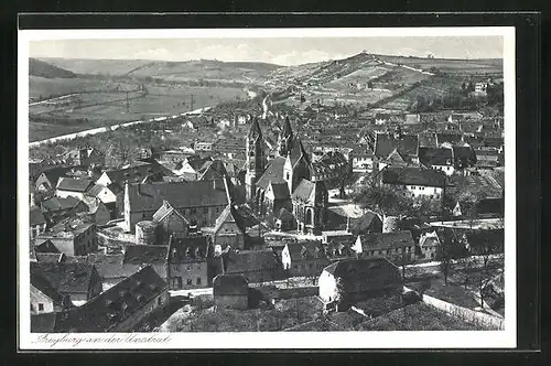 AK Freyburg /Unstrut, Ortsansicht aus der Vogelschau