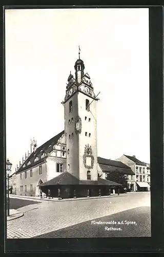 AK Fürstenwalde an der Spree, Blick auf das Rathaus