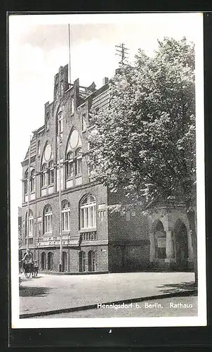 AK Henningsdorf bei Berlin, Blick auf das Rathaus