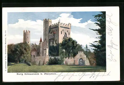 AK München, Burg Schwaneck