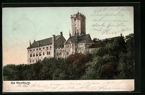 AK Eisenach, Blick zur Wartburg