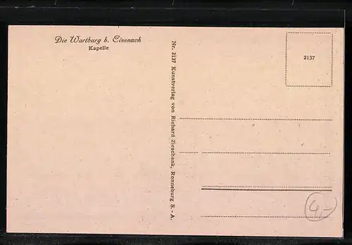 AK Eisenach, Wartburg, Kapelle