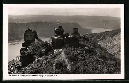 AK Kamp-Bornhofen, Burgruinen Sterrenberg und Liebenstein, Die feindlichen Brüder