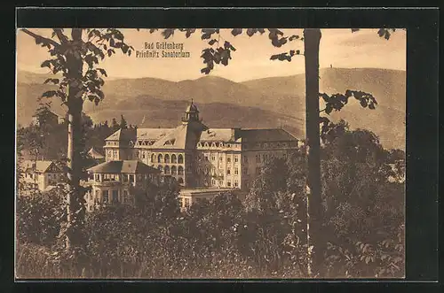 AK Bad Gräfenberg, Blick vom Wald auf das Priessnitz-Sanatorium
