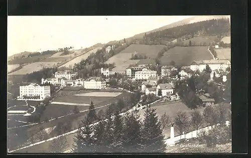 AK Freiwaldau in Schlesien, Blick auf die Villen am Hang