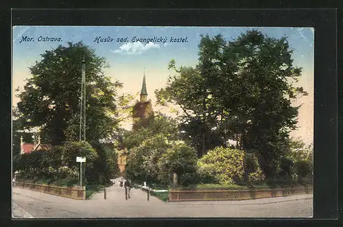 AK Mor. Ostrava, Husuv sad. Evangelicky Kostel