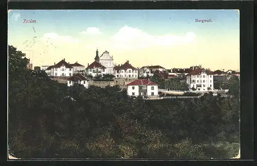 AK Znaim a. Thaya, Blick auf die Stadtvillen