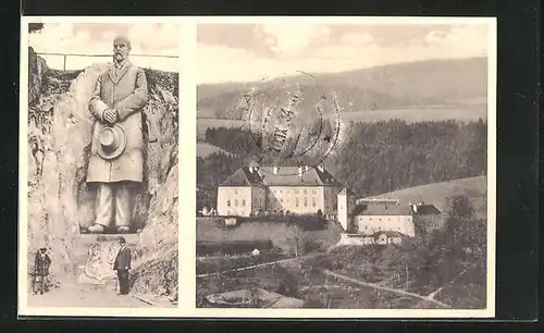 AK Kunstat na Morave, Zamnek a socha presidenta Masaryka