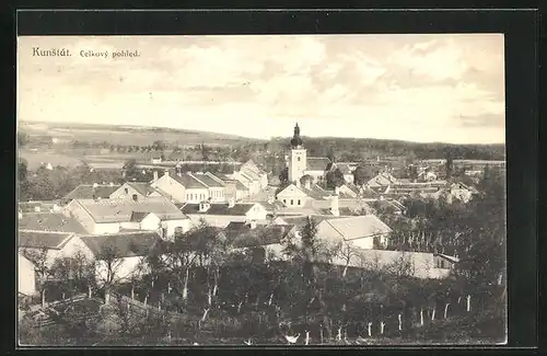 AK Kunstat na Morave, Celkovy Pohled, Kostel