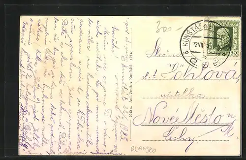 AK Kunstat na Morave, Celkovy Pohled, Kostel