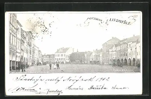 AK Leitomischl / Litomysl, Horni Namesti, Radnice