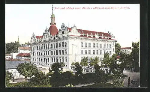 AK Leitomischl / Litomysl, Soukromy mestsky ustav ucitelek a mestanska divci skola, facade