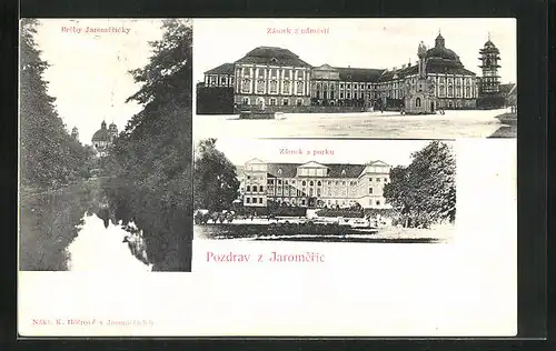 AK Jaromerice, Zamek z Namesti, Zamek z Parku, Brehy Jaromericky