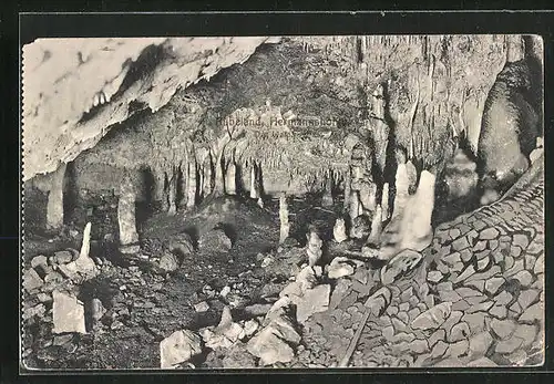 AK Rübeland im Harz, Hermannshöhle, Tropfsteinhöhle