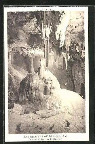 AK Betharram, Les Pyrenees, Les Grottes, Jeanne d`Arc sur le Bucher